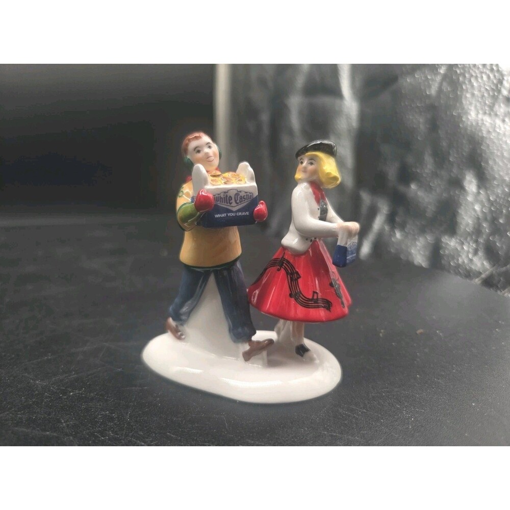 Dept 56 What You Crave Snow Village #807293 White Castle 2008 Figure Retired Box